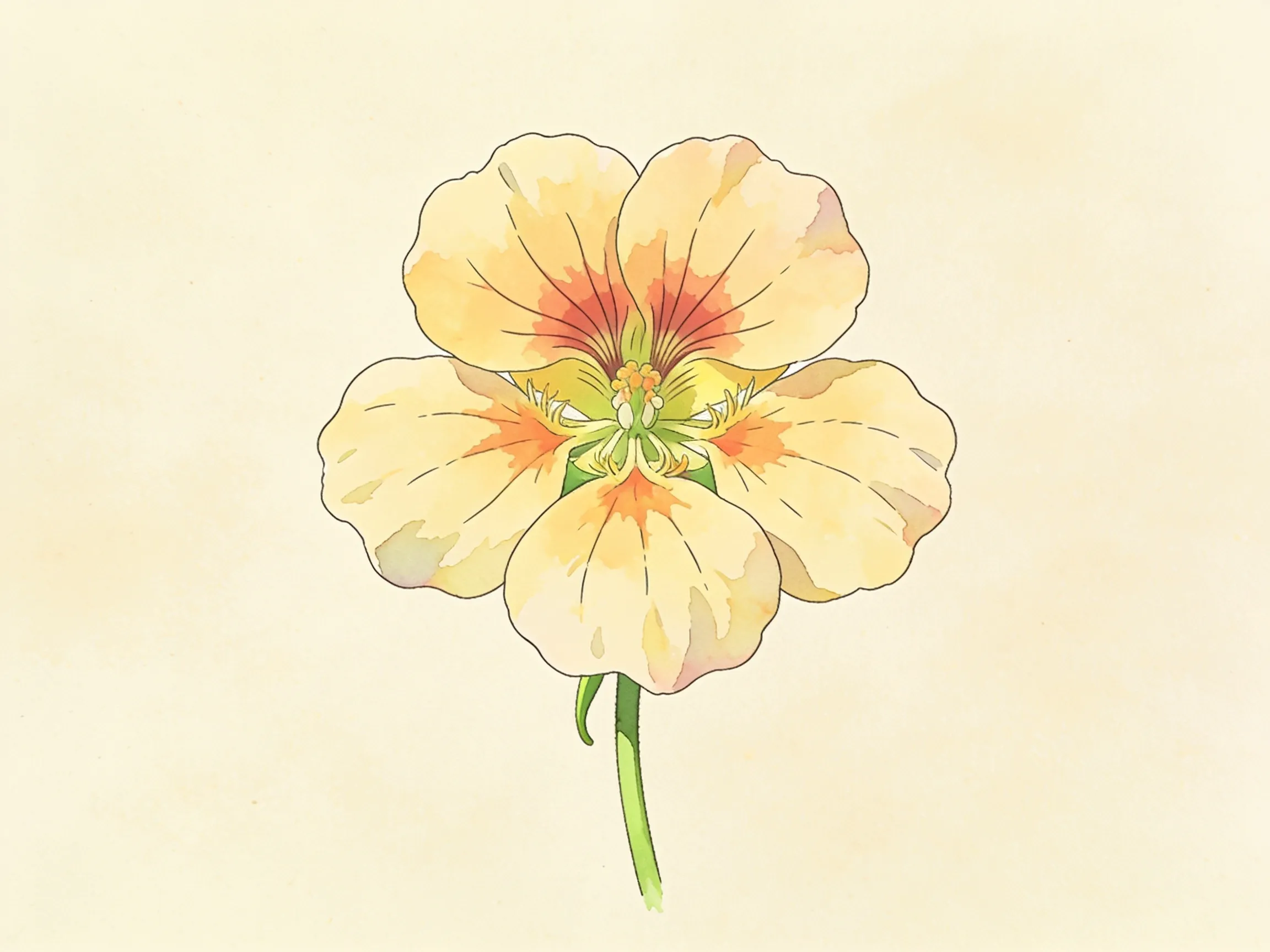 Capuchina (*Tropaeolum majus*)